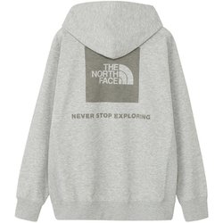 バックスクエアロゴフーディ ユニセックス パーカー ミックスグレー（Z） XSサイズ NT62533