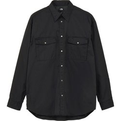 ロングスリーブロックステディチノシャツ ユニセックス シャツ ブラック(K) Lサイズ NR62531