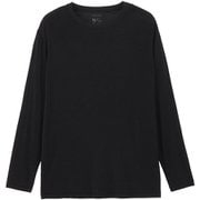 ベーシックウルトラライトロングスリーブクルー ユニセックス カットソー ブラック(K) Lサイズ KSU55381