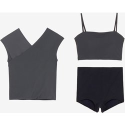 リブ3セット レディース 水着 チャコールグレイ(CH) Mサイズ SFW22580