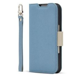 iPhone 17用 手帳型ケース アリスブルー・グレージュ CR_IQNCSPLNA_AG