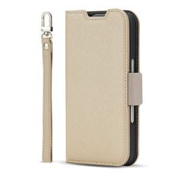 iPhone Air用 手帳型ケース ベージュ・グレー CR_IQACSPLNA_BG