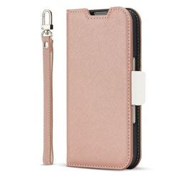 iPhone Air用 手帳型ケース シャンパンローズ・ホワイト CR_IQACSPLNA_CW