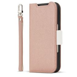 iPhone 17 Pro用 手帳型ケース シャンパンローズ・ホワイト CR_IQPCSPLNA_CW