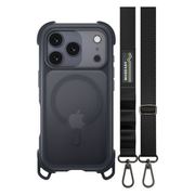 iPhone 17 Pro用 MagSefe対応ハイブリッド（PC・TPU）ケース レザレットミッドナイト・ブラック ME_IQPCSPTO4_LB
