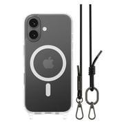 iPhone 17用 MagSefe対応ストラップ付きケース クリアブラック ME_IQNCSPTR2_TB