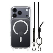 iPhone 17 Pro用 MagSefe対応ストラップ付きケース クリアブラック ME_IQPCSPTR2_TB