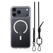 iPhone 17 Pro Max用 MagSefe対応ストラップ付きケース クリアブラック ME_IQGCSPTR2_TB