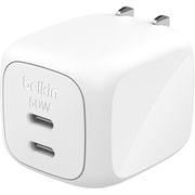 USB急速充電器 Belkin Cubic Charger USB PD(パワーデリバリー)対応 50W USB-C×2 PD-PPS GAN採用 折り畳み式プラグ WCH019qcWH