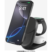 UltraCharge Qi2 25W 3-in-1 折りたたみ式マグネット充電器 ラウンド型 ブラック Qi2.2認証 最大25W急速ワイヤレス充電 3台同時充電 WIZ037DQBK