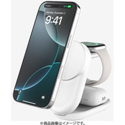 UltraCharge Qi2 25W 3-in-1 折りたたみ式マグネット充電器 ラウンド型 ホワイト Qi2.2認証 最大25W急速ワイヤレス充電 3台同時充電 WIZ037DQWH