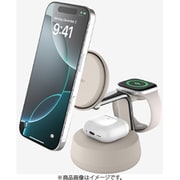 UltraCharge Pro Qi2 25W 3-in-1マグネット式充電ドック サンド Qi2.2認証 最大25W急速ワイヤレス充電 3台同時充電 WIZ040DQSD