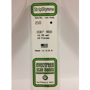 K 80EG210 エバーグリーン プラ棒 ロッド 直径0.75mm [プラモデル用品]