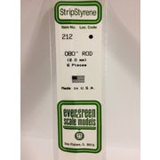 K 80EG212 エバーグリーン プラ棒 ロッド 直径2.0mm [プラモデル用品]