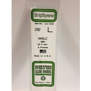 K 80EG292 エバーグリーン プラ棒 アングル 2.0mm [プラモデル用品]