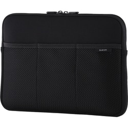 パソコンケース PCケース 11.6インチ メッシュポケット×3 撥水 薄型 耐衝撃 ダブルファスナー スリーブ ブラック BM-IB3PT11BK