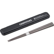 箸箱 箸 18cm セット CHOPSTICKS 抗菌 Ag 食洗機対応 音が鳴らない ブラック 幅19.5×奥行3.3×高さ1.5cm 日本製 HS-17