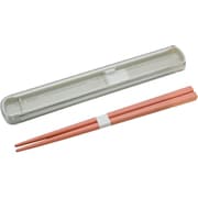 引フタ 箸箱 箸 19.5cm セット ひのきのぷら 音が鳴らない 抗菌 食洗機対応 ピンク 幅20.6×奥行3×高さ1.4cm 日本製 HS-16