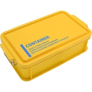弁当箱 CONTAINER コンテナ ランチボックス 900ml 抗菌 Ag 電子レンジ対応 食洗機対応 2点ロック 仕切付 イエロー 幅22.5×奥行12.9×高さ5.8cm 日本製 CNT-900