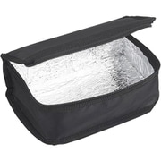 ランチバッグ 弁当袋 保冷 一段用 ファスナー付き 黒 幅25×奥行11.5×高さ7.5cm M/Z