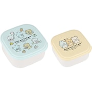 シール容器 弁当箱 2個セット 抗菌 Ag ぽかんとたん 360ml 550ml 電子レンジ対応 入れ子式 幅12×奥行12×高さ5.8cm 日本製 SSP-22