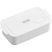 弁当箱 ランチボックス 500ml 保存容器 冷凍OK フタをしたままレンジOK 抗菌 Ag 簡単密閉 ハンドル付 食洗機対応 ホワイト 幅17.9×奥行9.6×高さ4.9cm 日本製 STL-500
