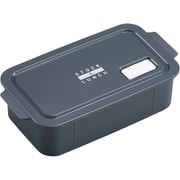 弁当箱 ランチボックス 500ml 保存容器 冷凍OK フタをしたままレンジOK 抗菌 Ag 簡単密閉 ハンドル付 食洗機対応 グレー 幅17.9×奥行9.6×高さ4.9cm 日本製 STL-500