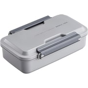 弁当箱 ランチボックス 850ml BUCKLE LOCK BUL 電子レンジ対応 食洗機対応 抗菌 パッキン一体型 グレー 幅21.6×奥行13.3×高さ6.2cm 日本製 BL-39D