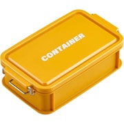 弁当箱 CONTAINER コンテナ ランチボックス 750ml 抗菌 Ag 電子レンジ対応 食洗機対応 2点ロック 仕切付 イエロー 幅20.8×奥行11.9×高さ5.8cm 日本製 CNT-750