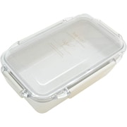ランチボックス 弁当箱 1段 500ml ひのきのぷら 抗菌 電子レンジ対応 食洗機対応 ふわっと盛れる 4点ロック 仕切り付き ホワイト 幅18.7×奥行11.9×高さ6.3cm 日本製 PCD-500