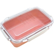 ランチボックス 弁当箱 1段 500ml ひのきのぷら 抗菌 電子レンジ対応 食洗機対応 ふわっと盛れる 4点ロック 仕切り付き ピンク 幅18.7×奥行11.9×高さ6.3cm 日本製 PCD-500