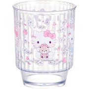 C-10 [プラカップ グラス コップ パフェグラス サンデーカップ デザートカップ 380ml ハローキティ 割れにくい 食洗機対応 クリア 直径8.3×高さ10.5cm 日本製]