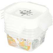 保存容器 310ml 4個組 正方形 電子レンジ 食洗機対応 ホワイト NEW Style LD-26