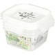 保存容器 460ml 3個組 正方形 電子レンジ 食洗機対応 ホワイト NEW Style LD-27