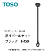 室内物干し ランドリーバー LB-1 吊りポールセット H450 ブラック 30020009