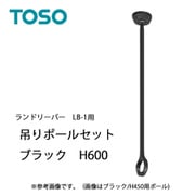 室内物干し ランドリーバー LB-1 吊りポールセット H600 ブラック 30020010
