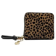 Pisoraro ピソラロ ハラコ ラウンド二つ折りミニウォレット 財布 LEOPARD-BR pr242 PR-242