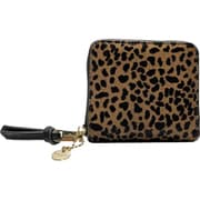 Pisoraro ピソラロ ハラコ ラウンド二つ折りミニウォレット 財布 LEOPARD-BR pr242 PR-242