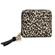 Pisoraro ピソラロ ハラコ ラウンド二つ折りミニウォレット 財布 LEOPARD-WH pr242 PR-242