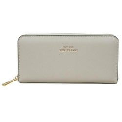 角シボロングラウンド財布 長財布 グレーベージュ rk230911 RK23-0911