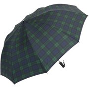 折りたたみ傘 ストレート型ハンドル 雨用傘 TEL2 Maple Straight TEL2 BK/BKTartan