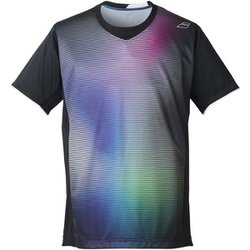 PURE SHORT SLEEVE SHIRT メンズ テニス 半袖シャツ ブラック（105） Mサイズ BUG5353