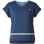 PURE SHORT SLEEVE SHIRT レディース テニス シャツ ネイビー（NV00） Lサイズ BWP5576