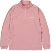 ウィメンズクライムスキンハーフジップロングスリーブ レディース カットソー ピンク XLサイズ MTFW25WLS080