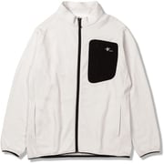グリッドウールフルZIP メンズ フリース ホワイトxブラック（250） Mサイズ 5115522
