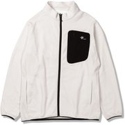 グリッドウールフルZIP メンズ フリース ホワイトxブラック（250） XLサイズ 5115522