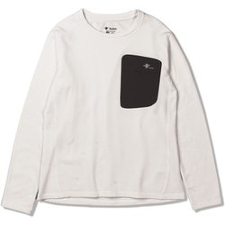グリッドウールクルー メンズ カットソー ホワイトxブラック（250） XLサイズ 5115517