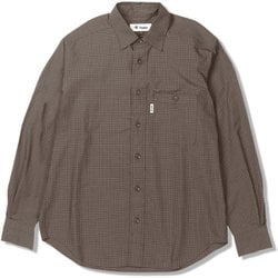 ポプリンチェックシャツ メンズ シャツ ベージュ（011） Mサイズ 7312548