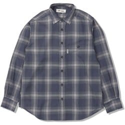 オンブレーチェックシャツ メンズ シャツ パープル(093) Lサイズ 7312549