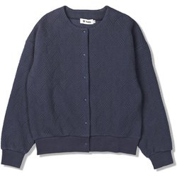 ケーブルキルトカーディ レディース カーディガン ネイビー（046） Mサイズ 8115567